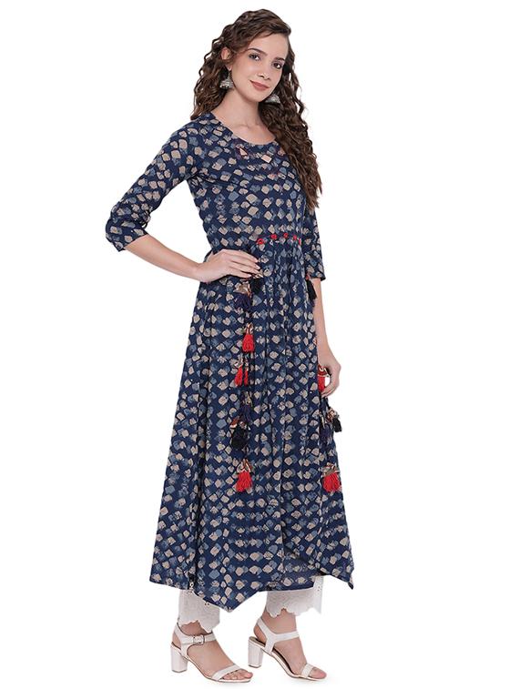 geometrical flared kurta - 16715164 - Zoom Image - 2