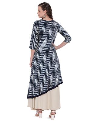 printed asymmetric kurta - 16715165 - Standard Image - 3