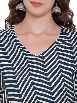 printed asymmetric kurta - 16715165 - Standard Image - 4