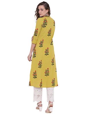 floral straight kurta - 16715184 - Standard Image - 3