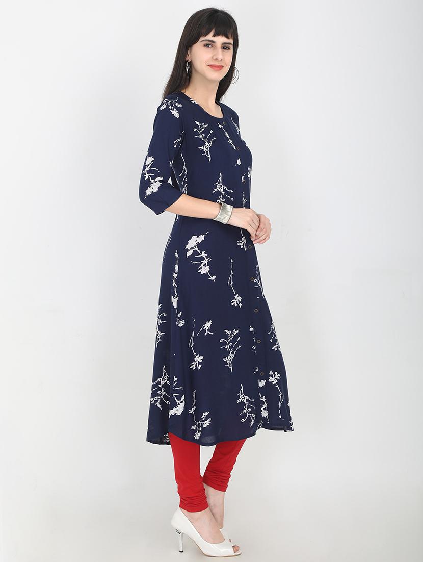 printed a-line kurta - 16715302 - Zoom Image - 2