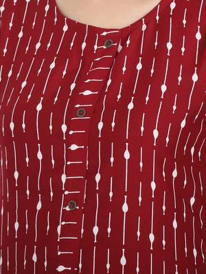 printed a-line kurta - 16715306 - Standard Image - 4