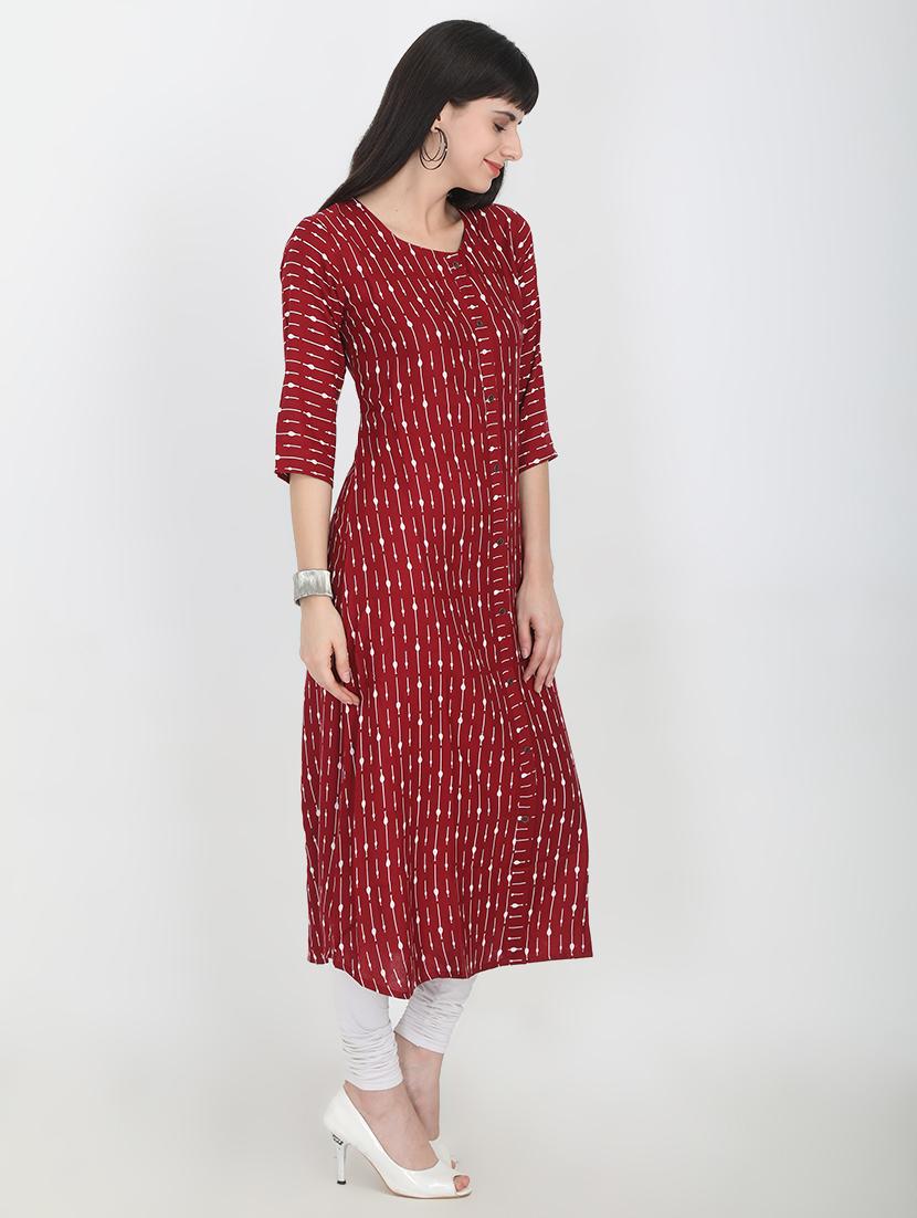 printed a-line kurta - 16715306 - Zoom Image - 2