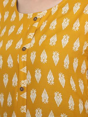 printed a-line kurta - 16715307 - Standard Image - 4