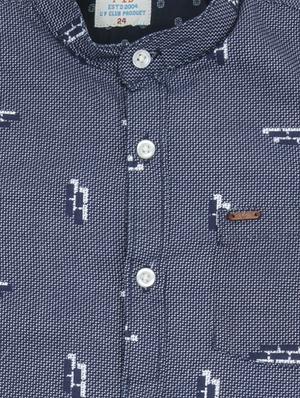 dark blue cotton shirt - 16716242 - Standard Image - 3