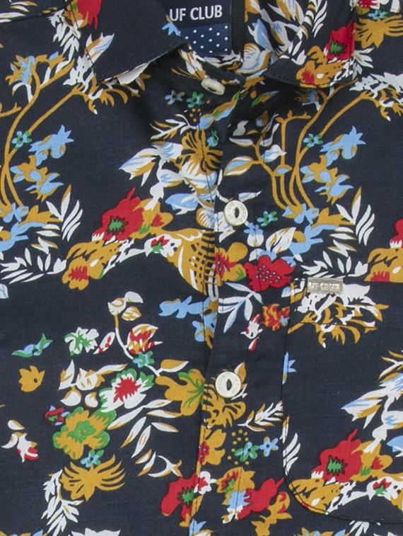 blue colored cotton shirt - 16716251 - Zoom Image - 3