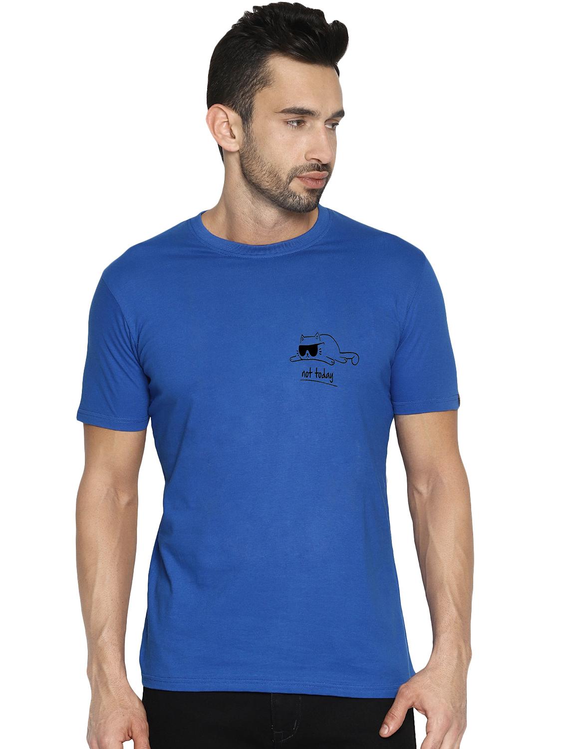 blue chest printed t-shirt - 16716263 - Zoom Image - 1