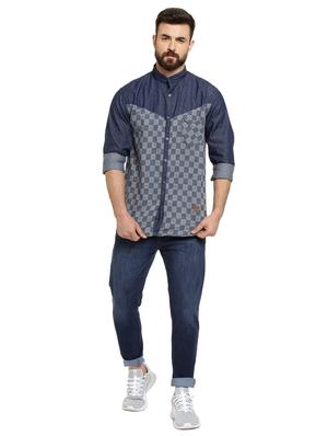 blue cotton casual shirt - 16716859 - Standard Image - 4