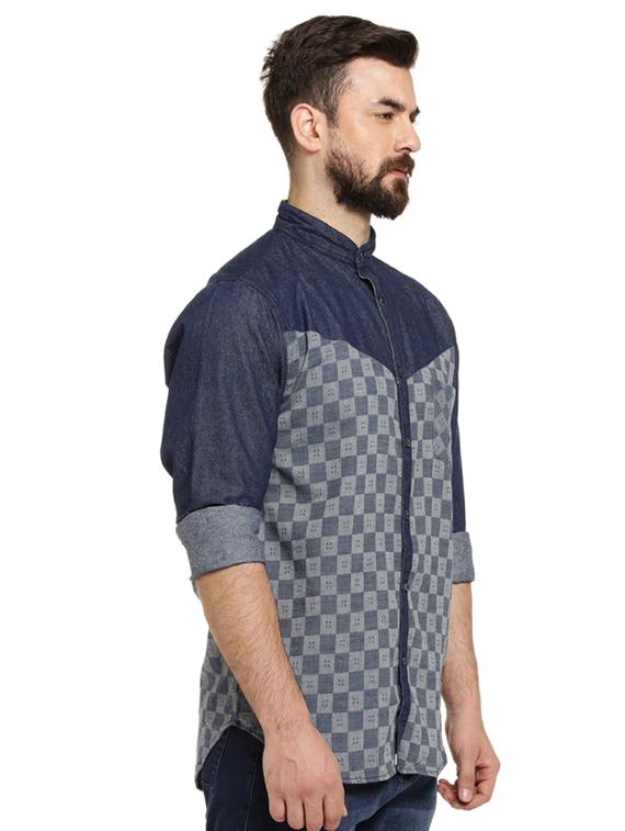 blue cotton casual shirt - 16716859 - Zoom Image - 2