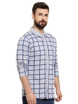 grey checkered casual shirt - 16716861 - Standard Image - 2