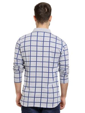 grey checkered casual shirt - 16716861 - Standard Image - 3