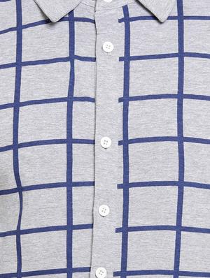 grey checkered casual shirt - 16716861 - Standard Image - 5