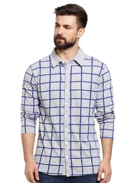 grey checkered casual shirt - 16716861 - Zoom Image - 1
