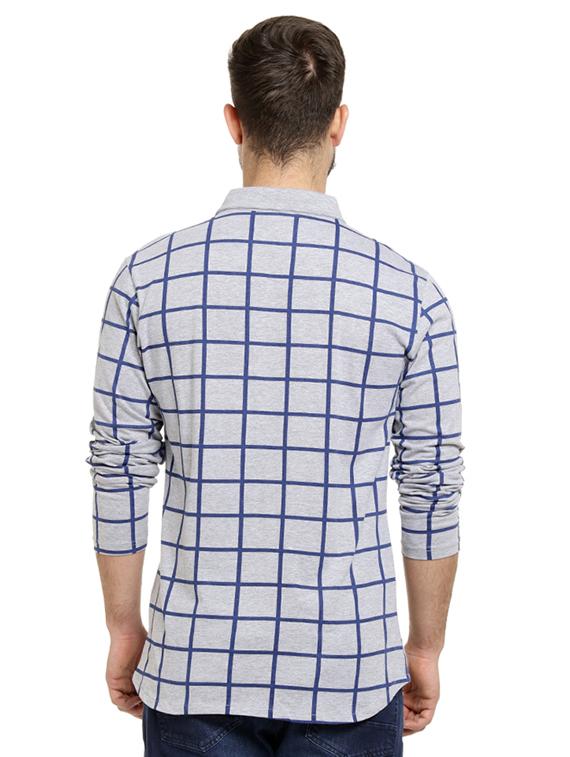 grey checkered casual shirt - 16716861 - Zoom Image - 3