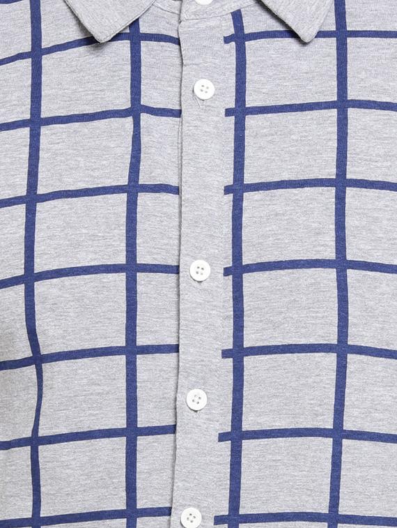 grey checkered casual shirt - 16716861 - Zoom Image - 5