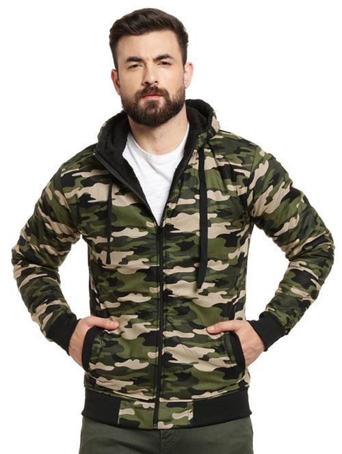 green cotton casual jacket - 16716866 - Standard Image - 1