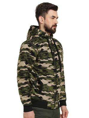 green cotton casual jacket - 16716866 - Standard Image - 2