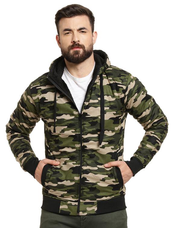 green cotton casual jacket - 16716866 - Zoom Image - 1