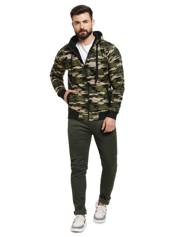 green cotton casual jacket - 16716866 - Zoom Image - 4