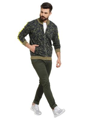 green camouflage print taped casual jacket - 16716872 - Standard Image - 4