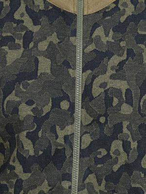 green camouflage print taped casual jacket - 16716872 - Standard Image - 5