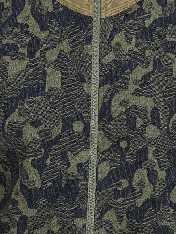 green camouflage print taped casual jacket - 16716872 - Zoom Image - 5