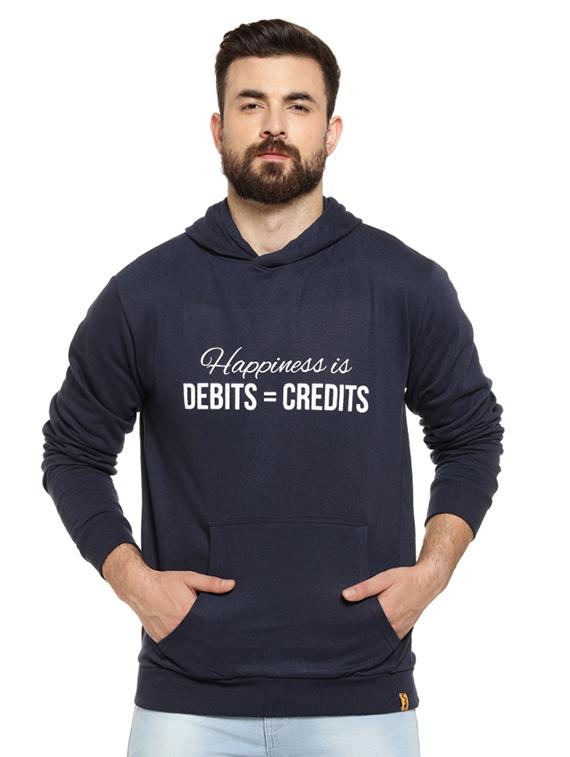 navy blue chest printed sweatshirt - 16716879 - Zoom Image - 1