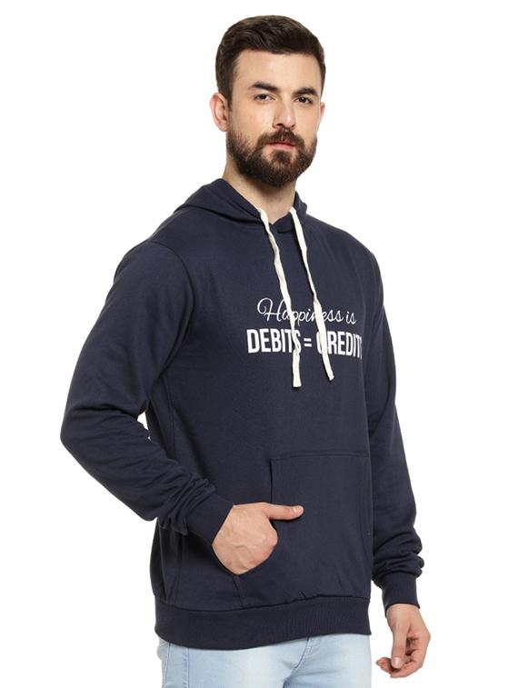 navy blue chest printed sweatshirt - 16716879 - Zoom Image - 2