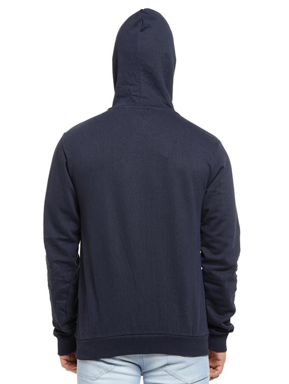 navy blue chest printed sweatshirt - 16716879 - Zoom Image - 3