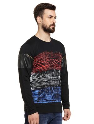 black front printed t-shirt - 16716902 - Standard Image - 2