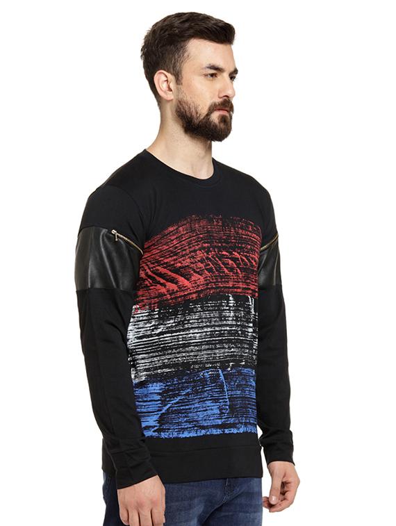 black front printed t-shirt - 16716902 - Zoom Image - 2