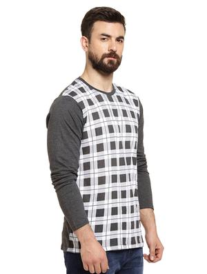 grey checkered t-shirt - 16716903 - Standard Image - 2