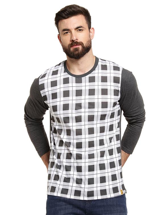 grey checkered t-shirt - 16716903 - Zoom Image - 1