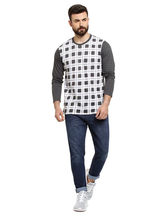 grey checkered t-shirt - 16716903 - Zoom Image - 4