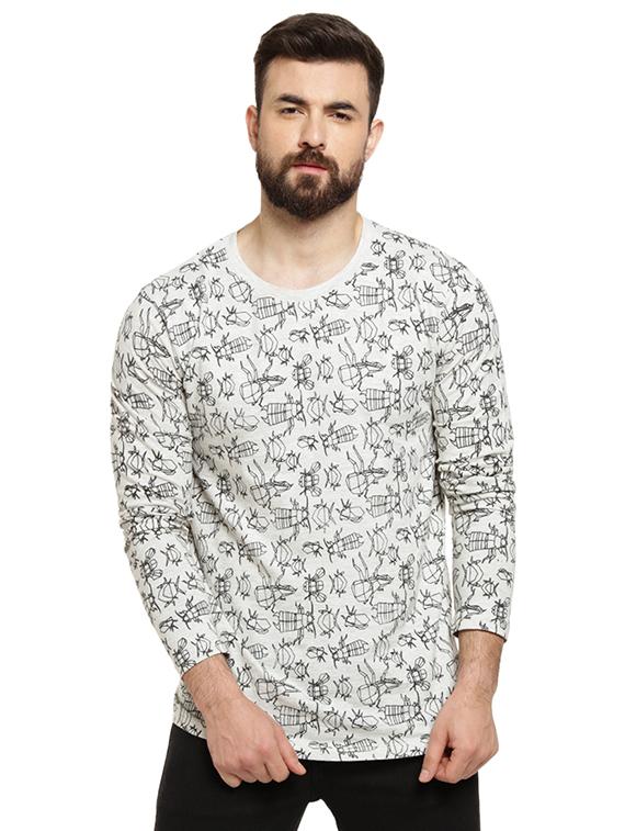 white printed t-shirt - 16716904 - Zoom Image - 1