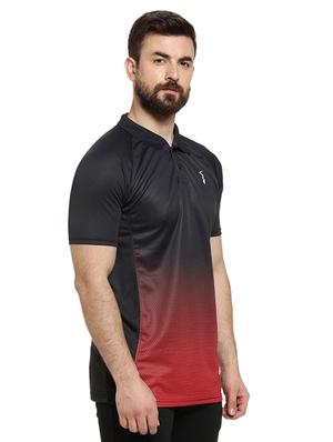 black printed polo t-shirt - 16716906 - Standard Image - 2