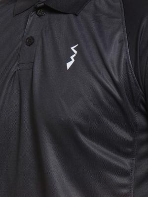 black printed polo t-shirt - 16716906 - Standard Image - 5