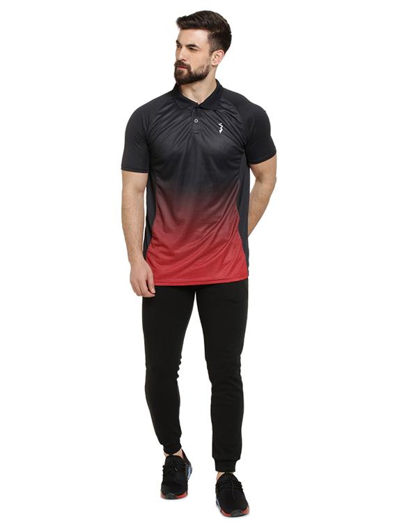 black printed polo t-shirt - 16716906 - Zoom Image - 4