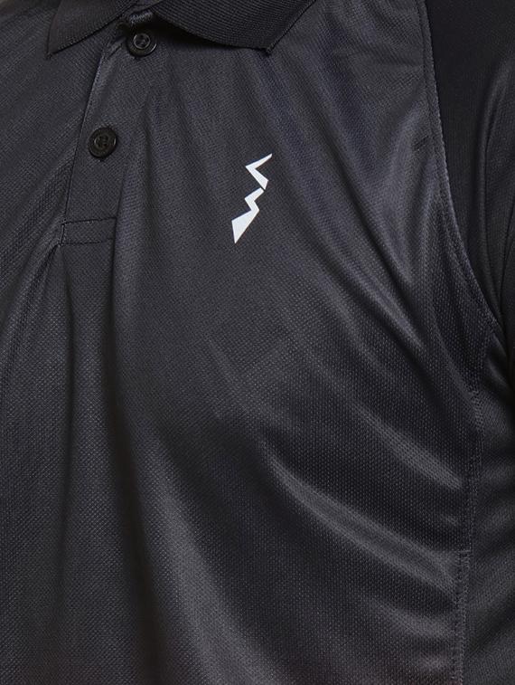 black printed polo t-shirt - 16716906 - Zoom Image - 5
