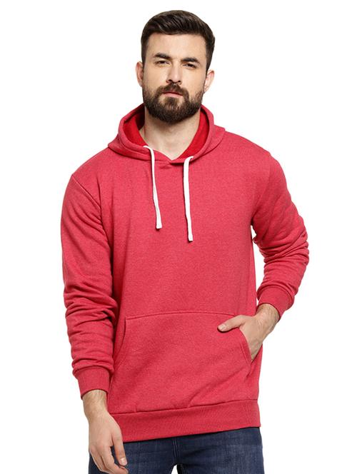 red solid hooded sweatshirt - 16716910 - Standard Image - 1