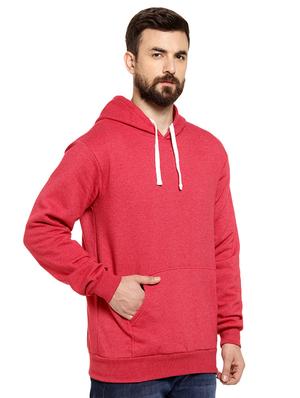 red solid hooded sweatshirt - 16716910 - Standard Image - 2