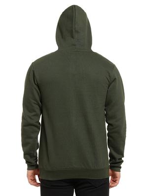 olive green solid hooded sweatshirt - 16716911 - Standard Image - 3