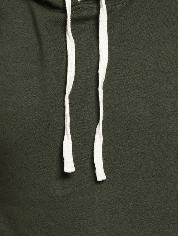 olive green solid hooded sweatshirt - 16716911 - Zoom Image - 5