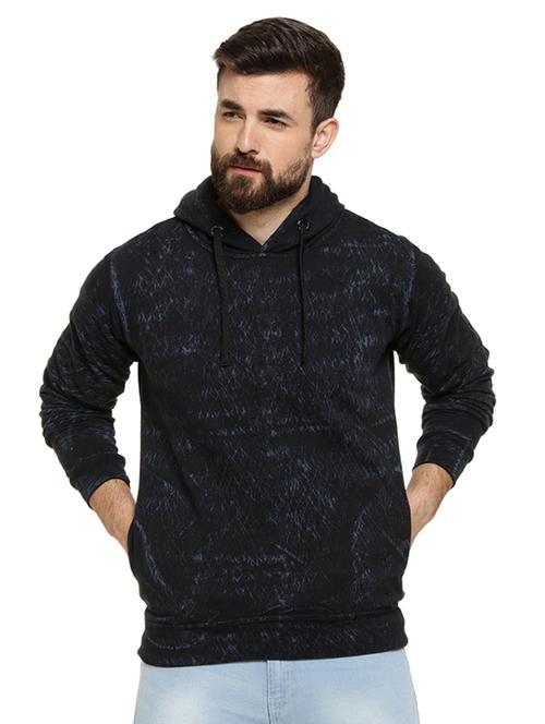 black printed hooded sweatshirt - 16716912 - Standard Image - 1