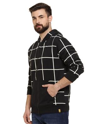 black checkered hooded sweatshirt - 16716914 - Standard Image - 2