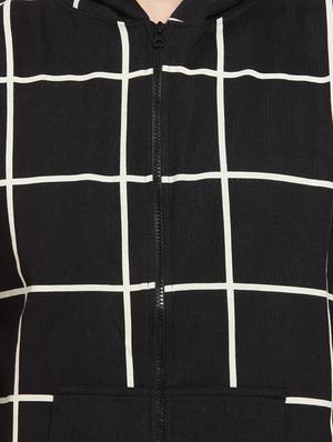 black checkered hooded sweatshirt - 16716914 - Standard Image - 5
