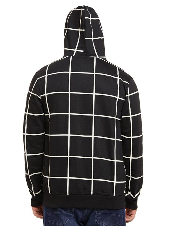black checkered hooded sweatshirt - 16716914 - Zoom Image - 3