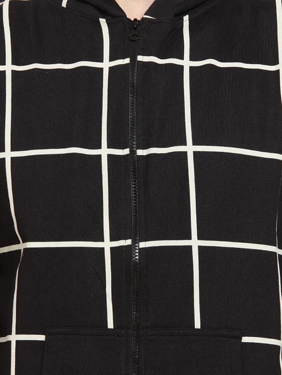 black checkered hooded sweatshirt - 16716914 - Zoom Image - 5