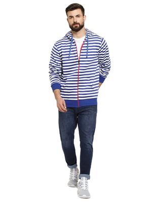 blue striped hooded sweatshirt - 16716917 - Standard Image - 4