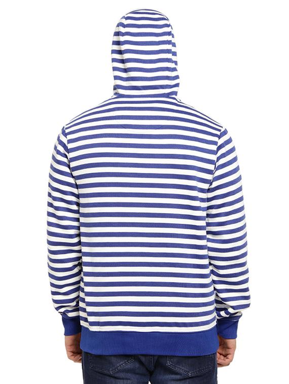 blue striped hooded sweatshirt - 16716917 - Zoom Image - 3
